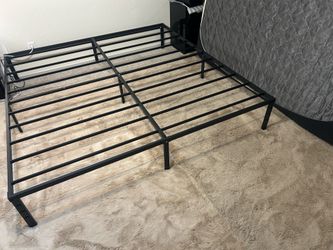 Metal King platform bedframe