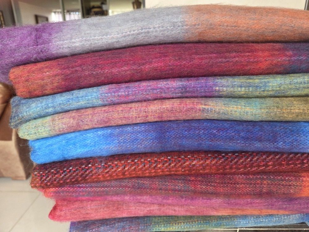 Assorted Colors Of ALPACA blend Shawls Handmade In Ecuador 