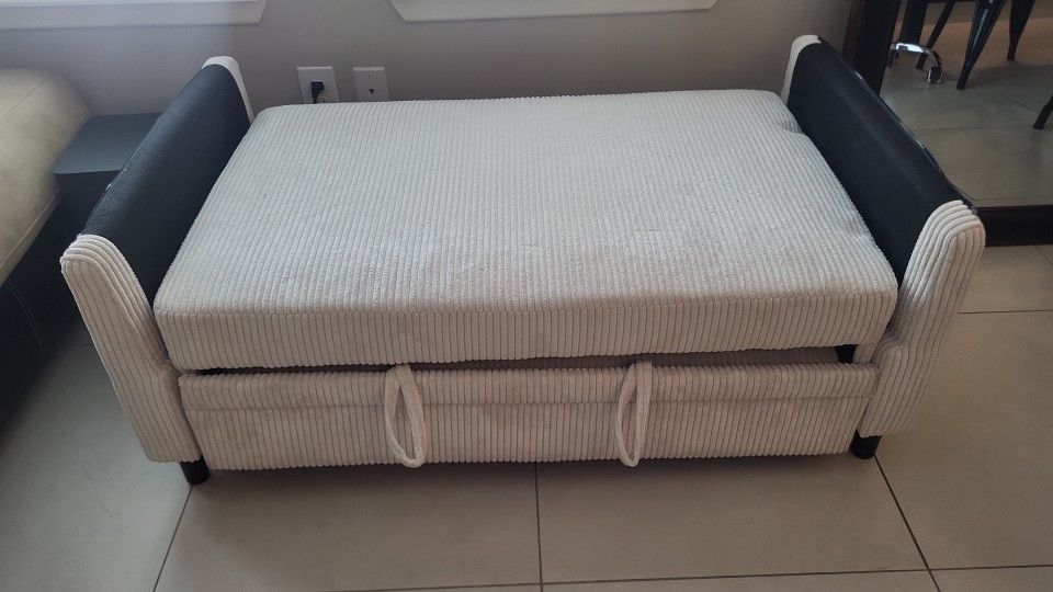 Corduroy Ottoman Bench Seat With Extension