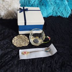 Beautiful Design Tea Glass & Tea Spoon 