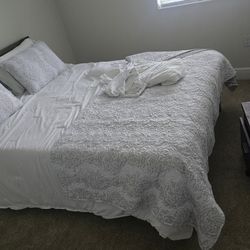 Bed ,mattress and the 2 night stand