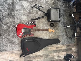 Red Squier Fender pack READ DESC