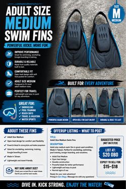 Adult Swim Fins – Size Medium