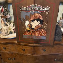 Vintage 70’S  Sherlock Holmes Pipe Cabinet 