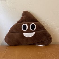 Poop Emoji Throw Pillow