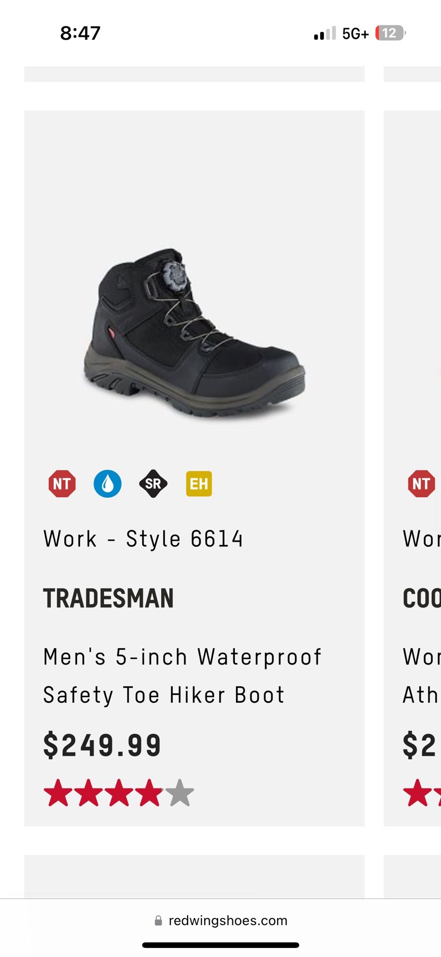 Red Wing Tradesman Steel Toe Waterproof Boots