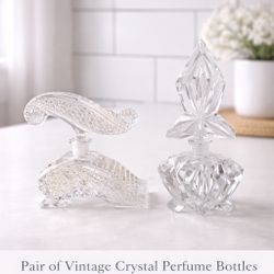 Vintage Crystal Perfume Bottles – Set of 2