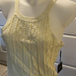 Yellow Sweater Material Tank