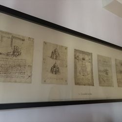 For Sale: Framed Leonardo da Vinci Sketches (Vitruvian Man + More)