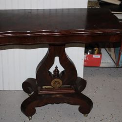 Vintage Solid Wood Folding Game Table