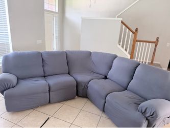 Sectional couch with protective cover
