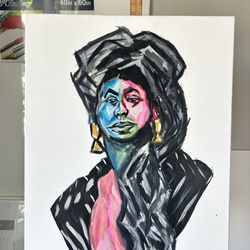 Abstract Portrait Painting 24x30