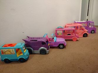 6 Toy Cars BARBIE AND MORE