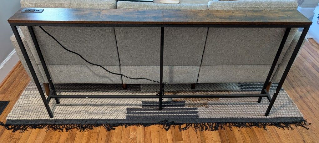 Console Table with Charging Station
