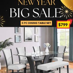 6 PC DINING TABLE 