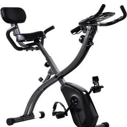 Exercise bike,Workout Bike For Home,8 Levels Resistance with tFour Expansions Degree,Foldable