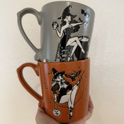 Vintage Inspired Witch Mug Set