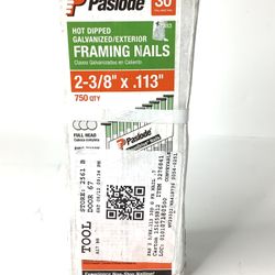 2-3/8” X 0.113 Round Drive 30-Degree Steel Galvanized Ring Paper Tape Framing Nails 