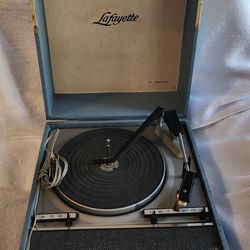 Lafayette All Transistor portable record player - Vintage for parts or repair