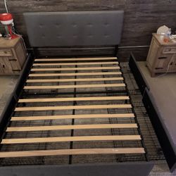 Queen Size Bed Frame With 4 Drawers 