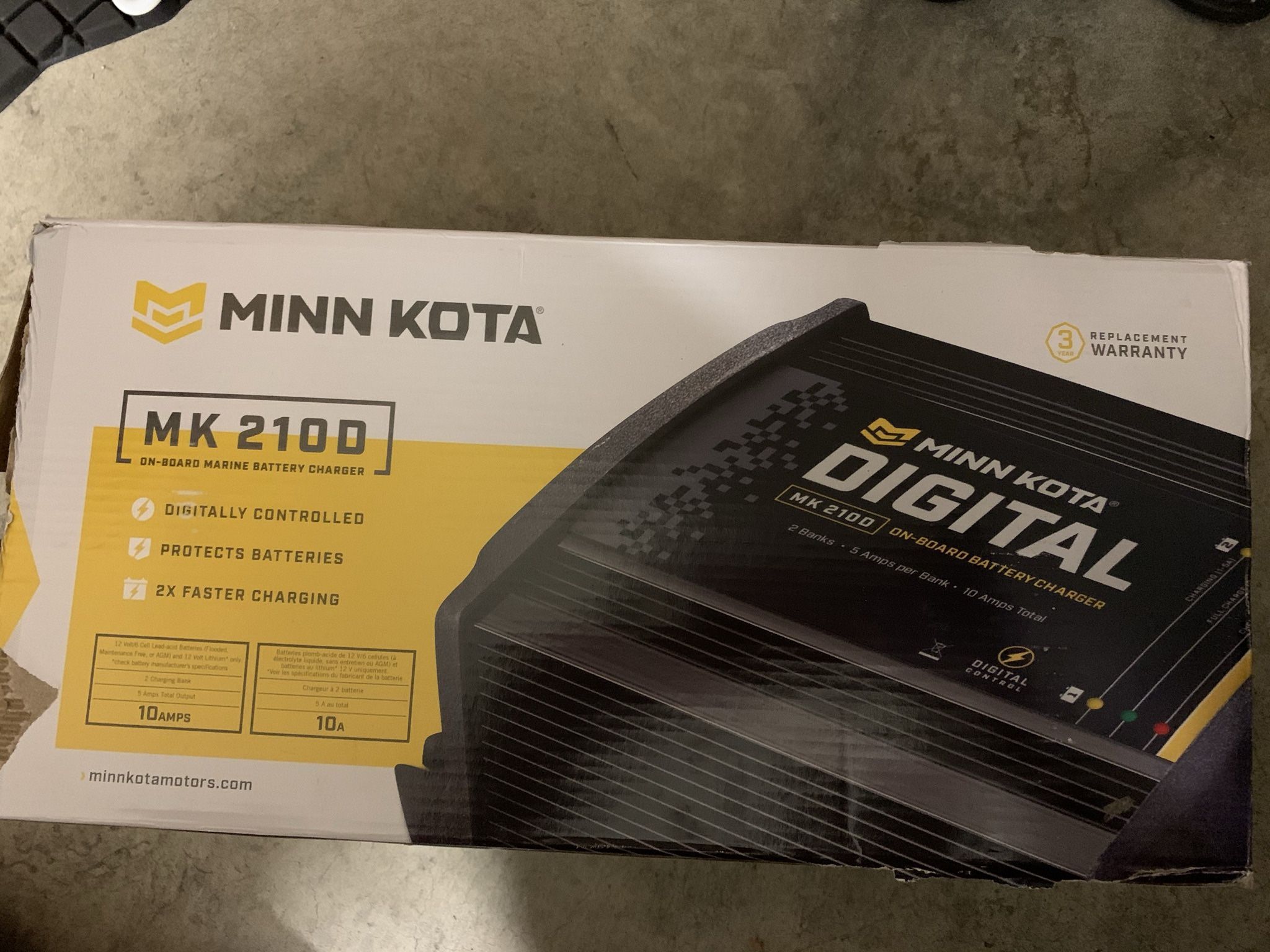 Boating Accessories New MINN KOTA Marine Batt CHARGER-MK210D 2 Bank 5A MIN 1822105