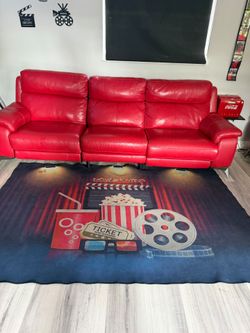 EL Dorado Red Leather power reclining sofa and love seat