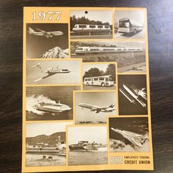 Vintage 1977 ROHR Employees Federal Credit Union Calendar 