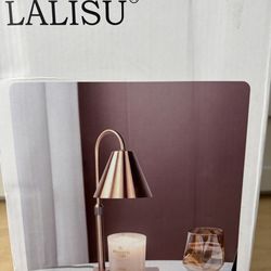 New Yankee Candle Compatible Dimmable Metal Candle Lamp Warmer - Height Adjustable, Rose Gold