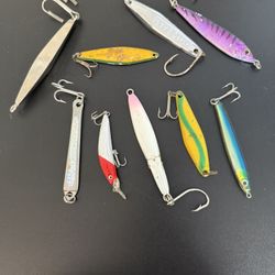 Fishing Iron Lures Lot Of 9