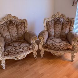 Antique Sofa Chairs Italy Made 