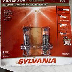 SYLVANIA Ultra H1 SILVERSTAR HALOGEN HEADLIGHT BULB, 2 PACK
