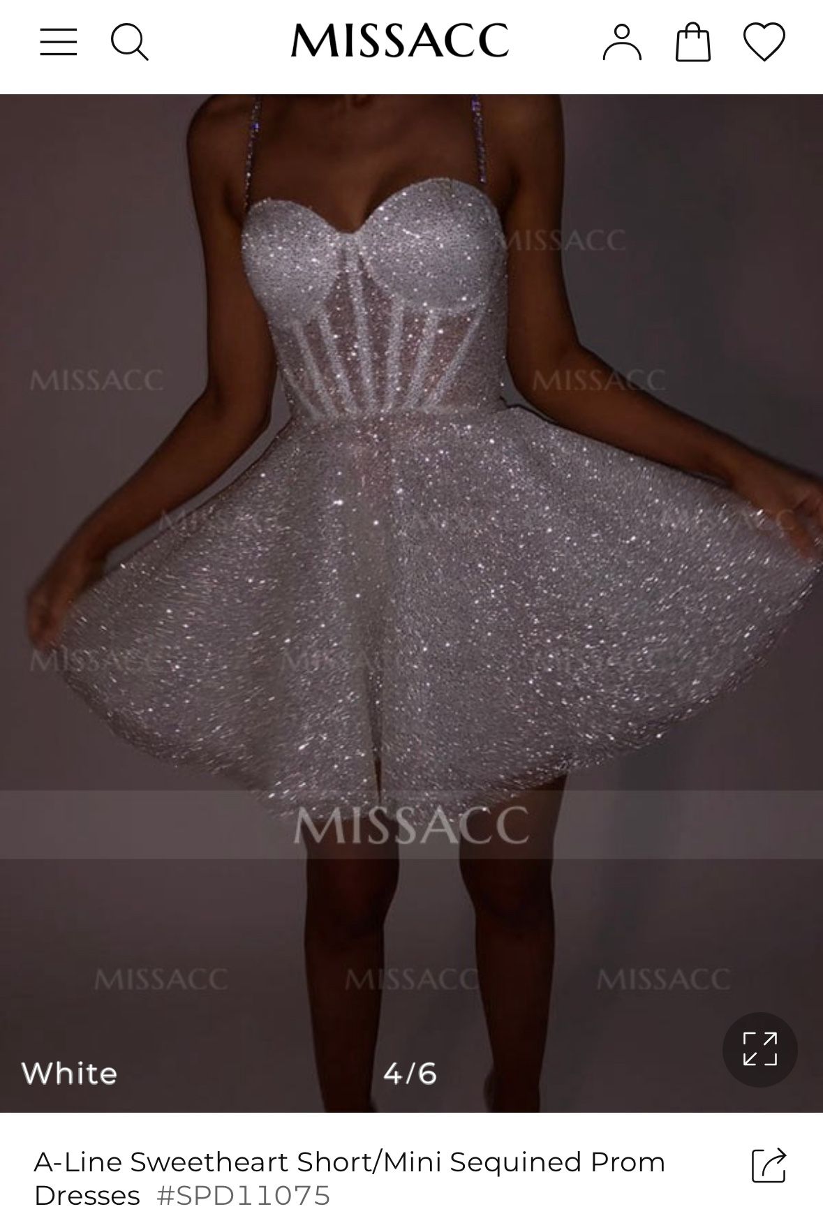 A-Line Sweetheart Short/Mini Sequined Prom/Homecoming Dress #SPD11075