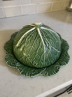 Bordallo Pinheiro Cabbage ware Cheese Dome