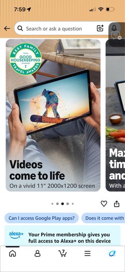 Google Amazon fire Max tablet