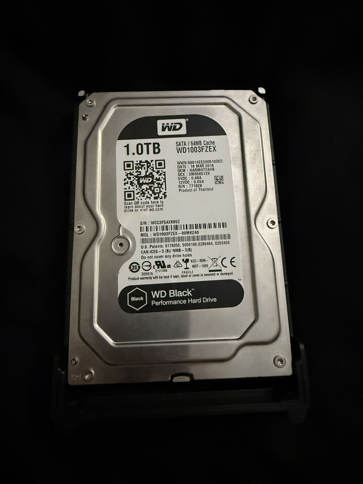 WD WD10JPLX Black 2.5-inch 1TB Performance Hard Drive - SATA - 64 MB Buffer