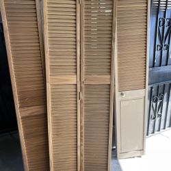 3 Wood Closet Doors 