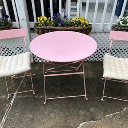 3 Piece Folding Patio Bistro Set 