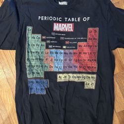 Marvel Periodic Table T-Shirt size medium 