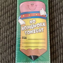Brand New No Homework Tonight Pencil Coupons.