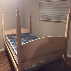 Twin bed Frame  with mattress