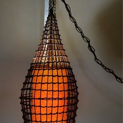 Huge Mid Century Boho Hanging Lamp
