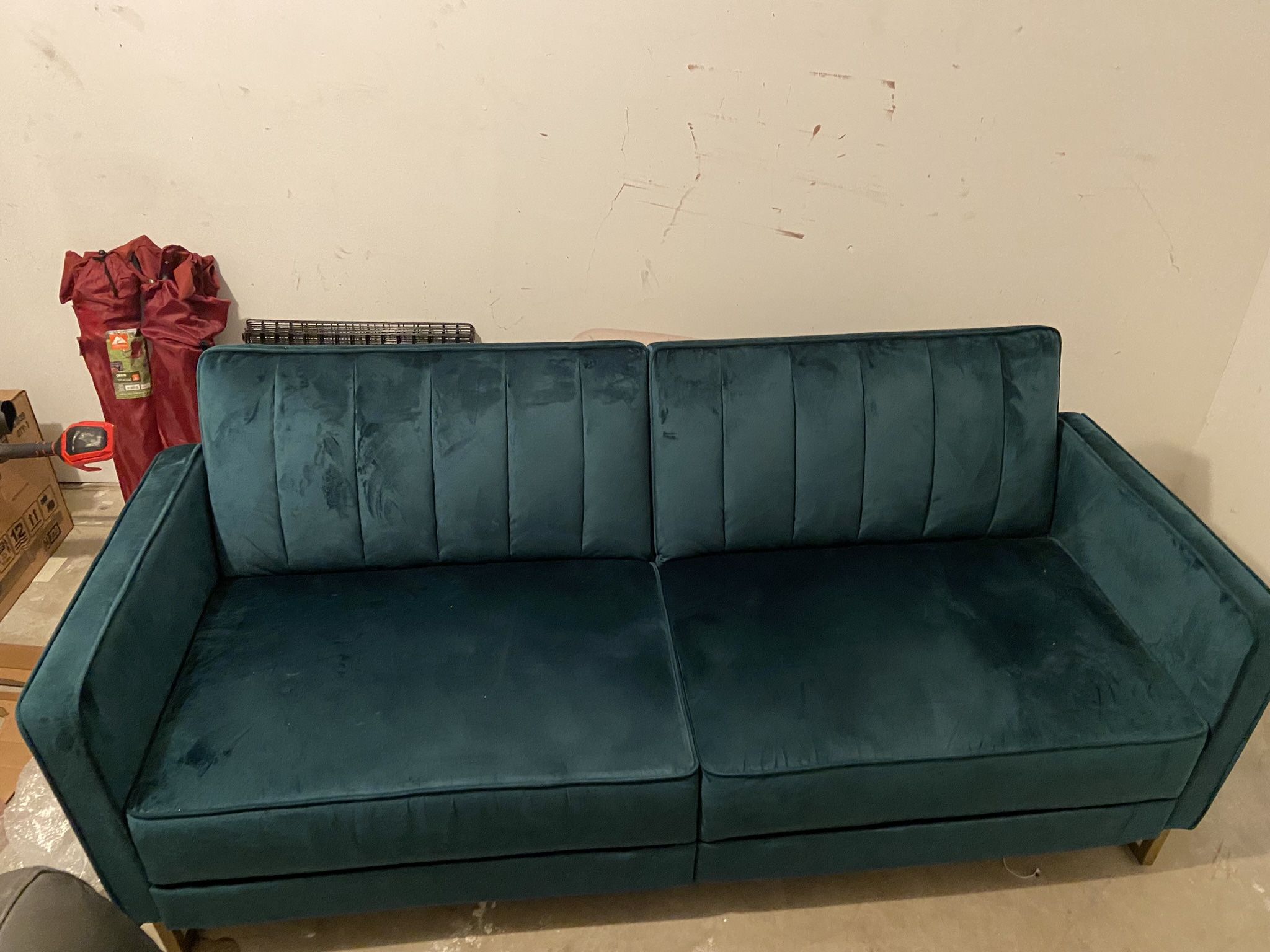 Velvet Green Couch