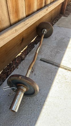Barbell with 10lb plate
