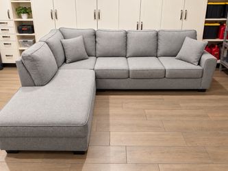 Ashley Furniture L Sectional Grey Sofa Mint Condition - Delivery Available