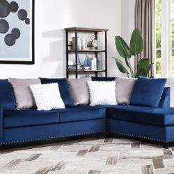 Cindy - Blue Reversible Sectional

