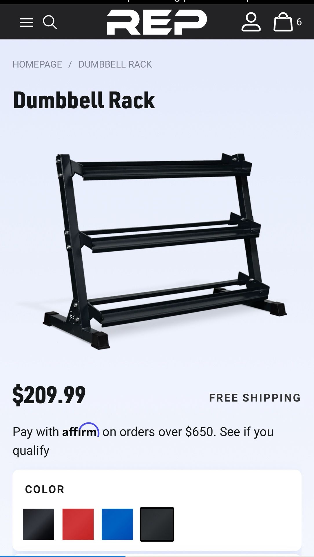 REP fitness Dumbbell rack