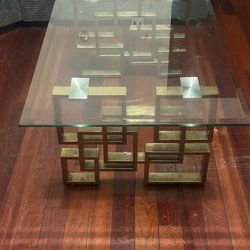 Glass dining room table