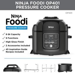 Ninja Foodi OP401 Pressure Cooker 8 Qt