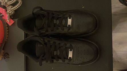 black Air force 1s kids shoe