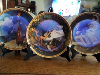 Norman Rockwell collector plates with st